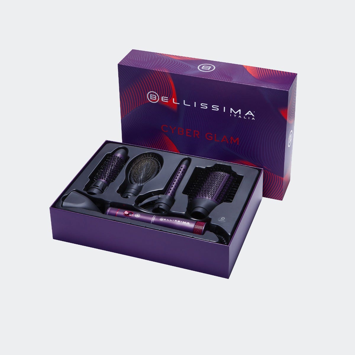 Spazzola ad aria calda con Ceramic Diamond & Keratin Cyber Glam