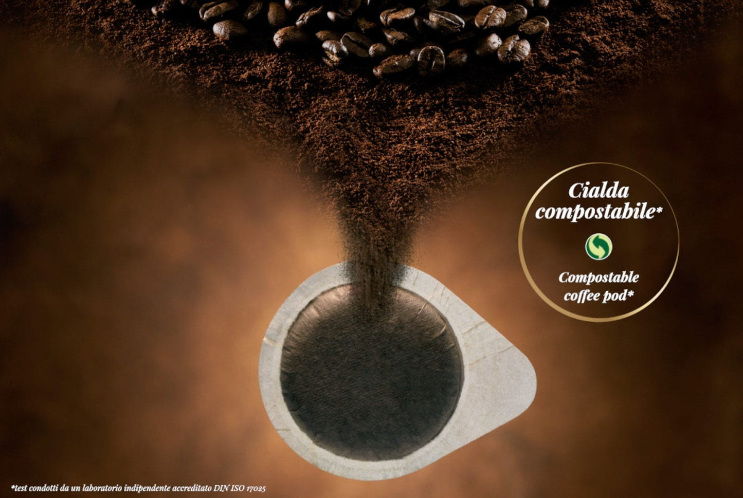 Macchina caffè espresso a cialde e.s.e. compostabili con erogatore acqua calda separato