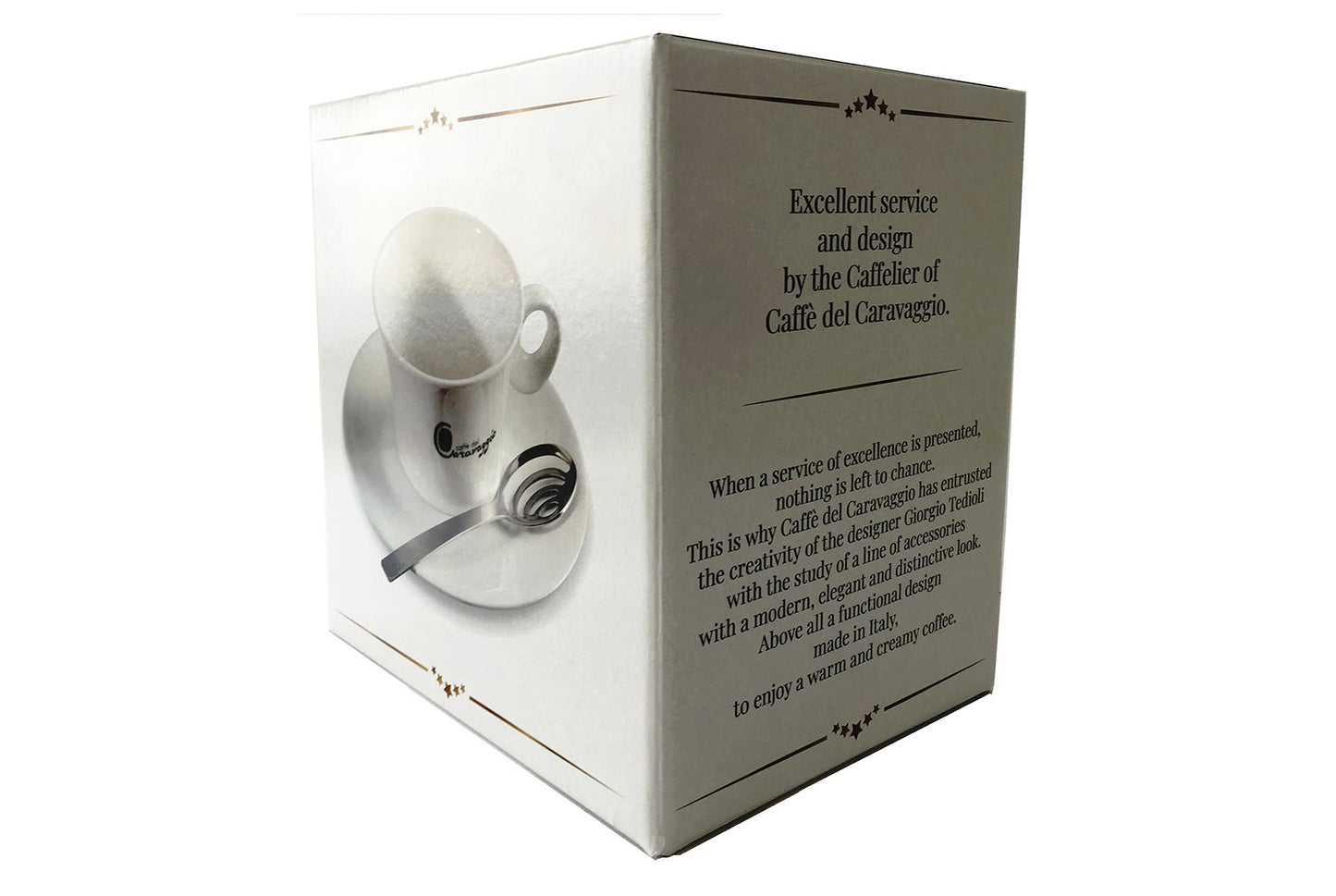Confezione regalo tazze da cappuccino e cucchiai