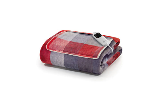 CaldoPlaid Adapto Velvet Tartan con tasca mani e piedi cm 150x110