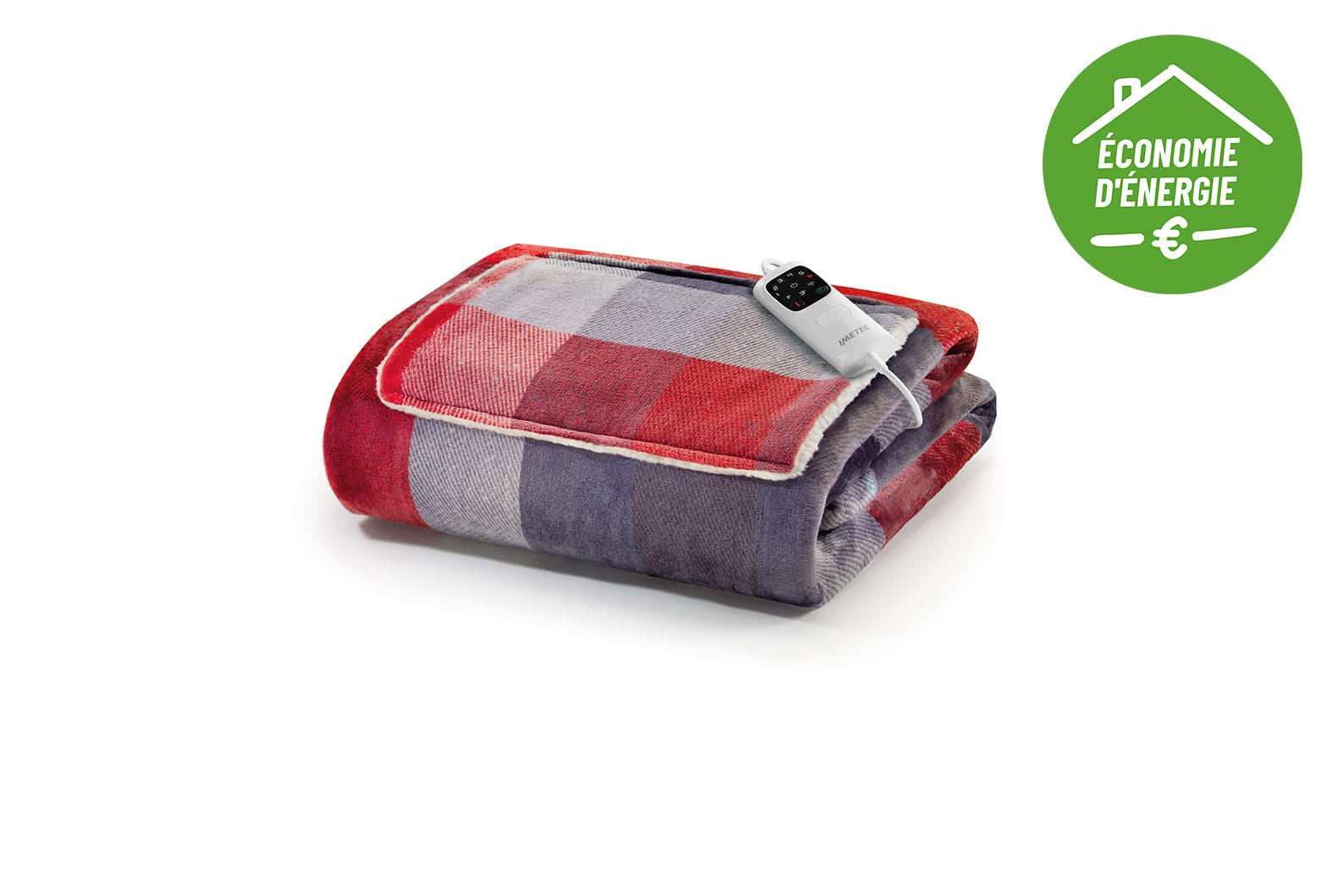 CaldoPlaid Adapto Velvet Tartan con tasca mani e piedi cm 150x110