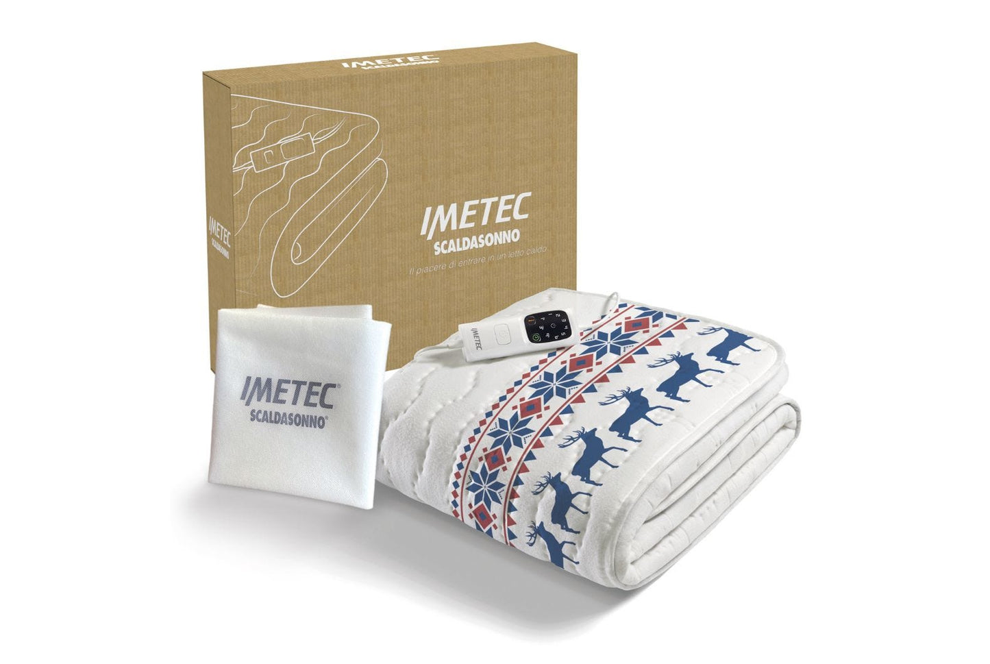 Adapto Cotone Antibatterico Singolo Renne Blu