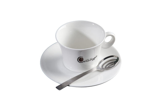 Confezione regalo tazze da cappuccino e cucchiai